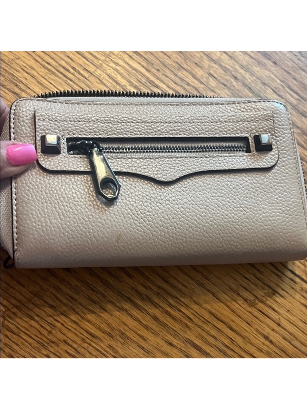 Rebecca Minkoff Taupe Leather Zip Wallet - Women - Picture 3 of 12